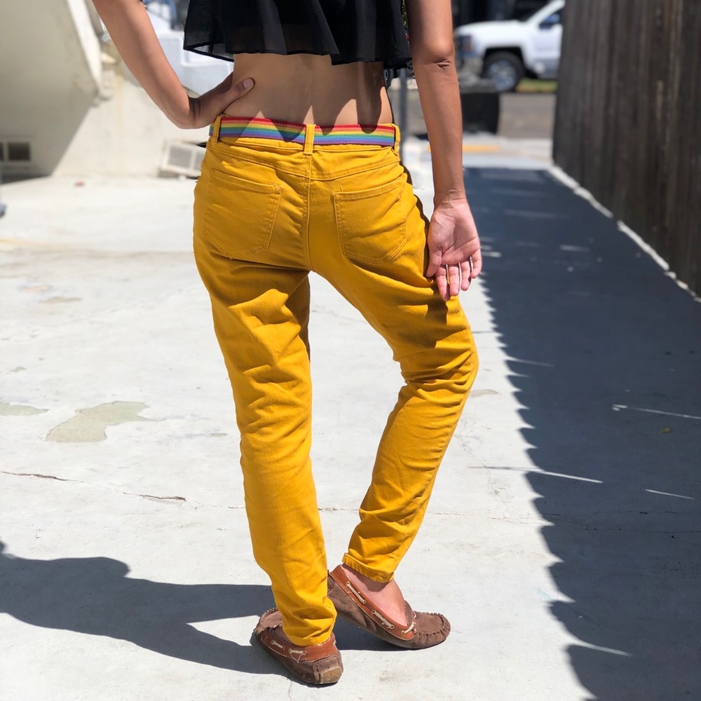 Mustard jeans